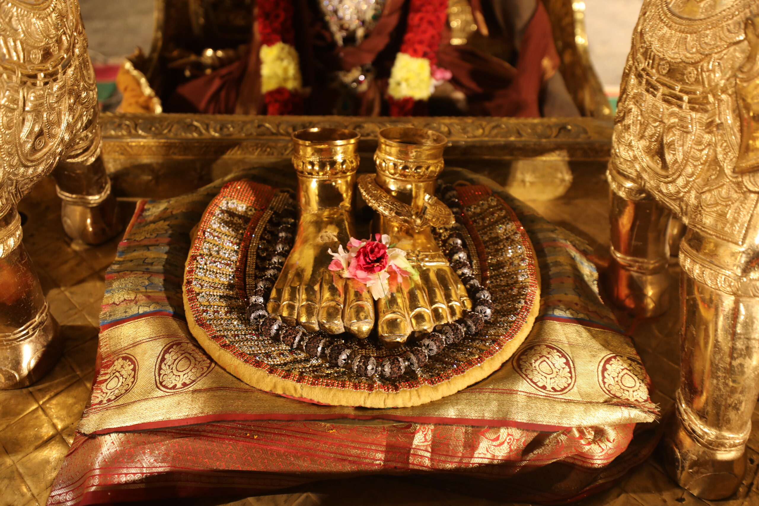 Pratyaksha Pada Puja on the day of Karthigai Deepam